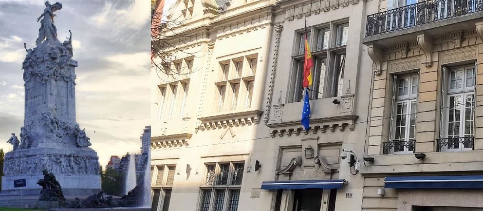 En la imagen, fachada del Consulado General de España en Buenos Aires.