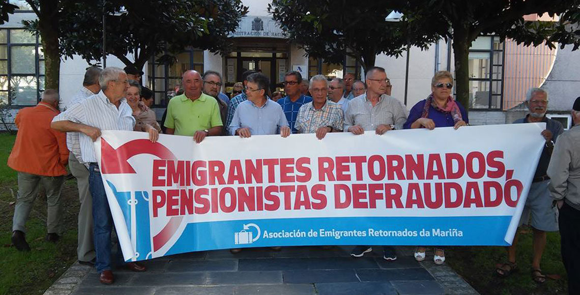Una de las concentraciones organizadas por los emigrantes retornados de la provincia de Lugo.