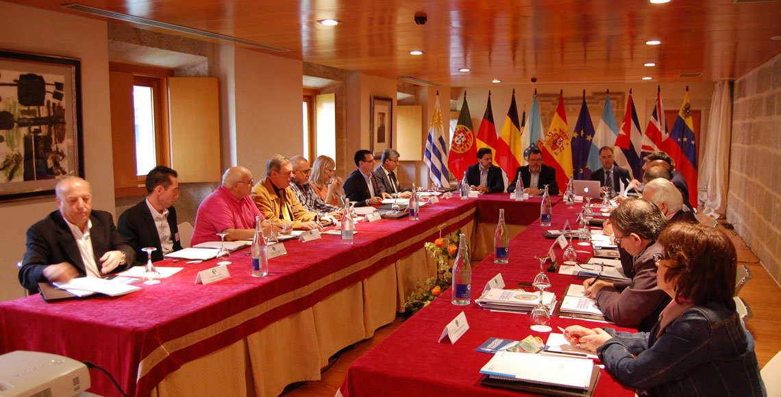 Reunión de la Comisión Delegada del Pleno del Consello de Comunidades Galegas, en Santo Estevo de Ribas de Sil.