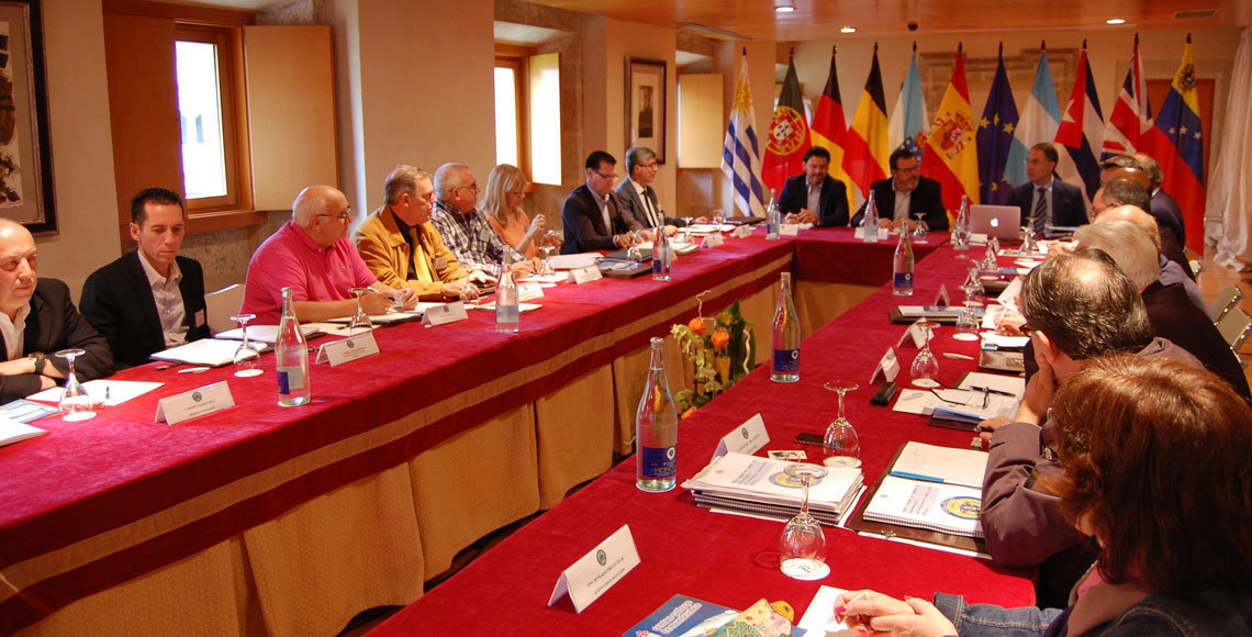 Reunión de la Comisión Delegada del Consello de Comunidades Galegas, en Santo Estevo de Ribas de Sil.