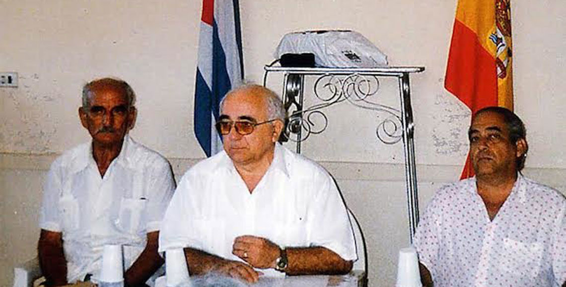 Sebastián Duque, el ourensano Antonio Fidalgo (fallecido) y Augusto Blanco, con españoles en Santa Clara.
