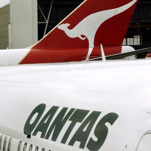 Detalle de un avión de la flota de Qantas.
