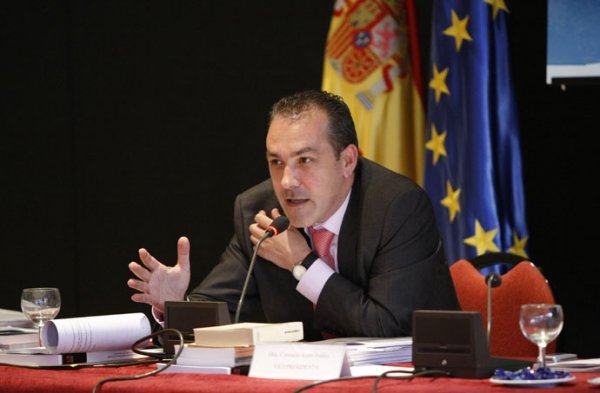 Agustín Torres durante el pleno  del pasado año.