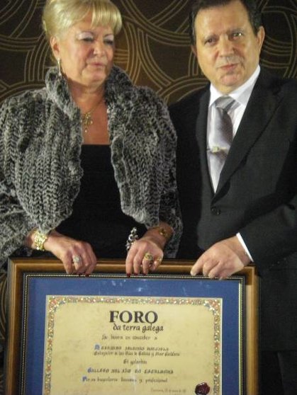 Cándido Iglesias coa súa muller Puri Fernández