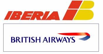 Anagramas de las compañías Iberia y British Airways.
