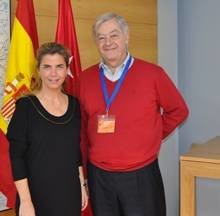 Cristóbal se reunión con Juan Llopis en Madrid, una de sus últimas actividades como directora de la AME.