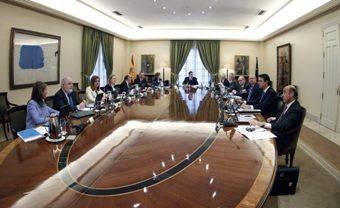 Los miembros del Gobierno, durante una reunión del Consejo de Ministros.