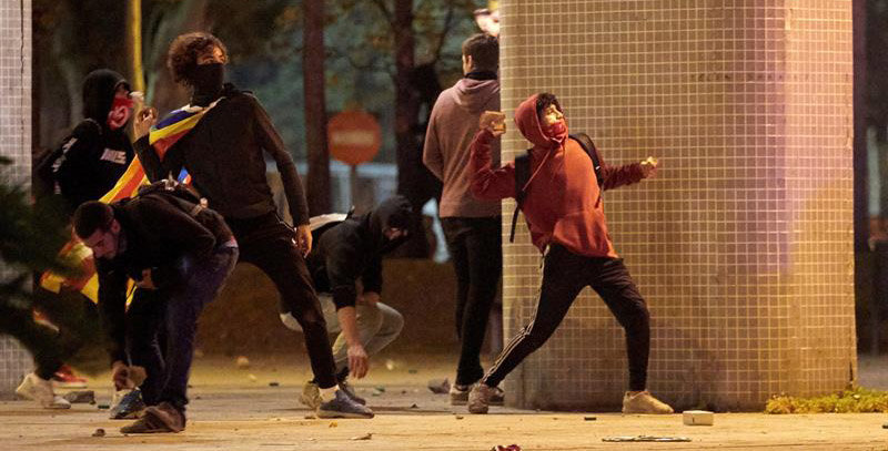 Disturbios en Cataluña
