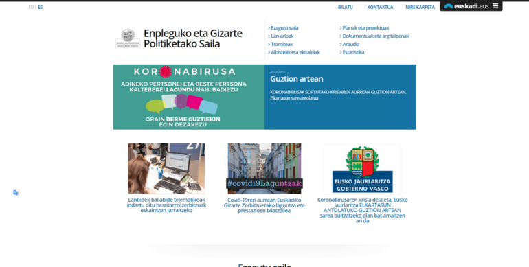 País Vasco ayudas crisis web