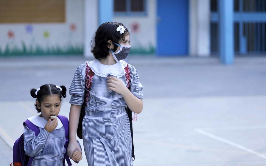 The new academic year 2020 has started at Al Rimal Preparatory Joint School - after the Covid-19 pandemic © 2020 UNRWA Photo by Mohammed Hinnawi