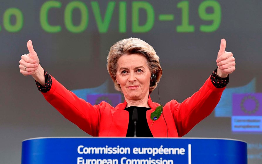 La presidenta de la Comisión Europea, Ursula Von der Leyen. EFE/EPA/JOHN THYS
