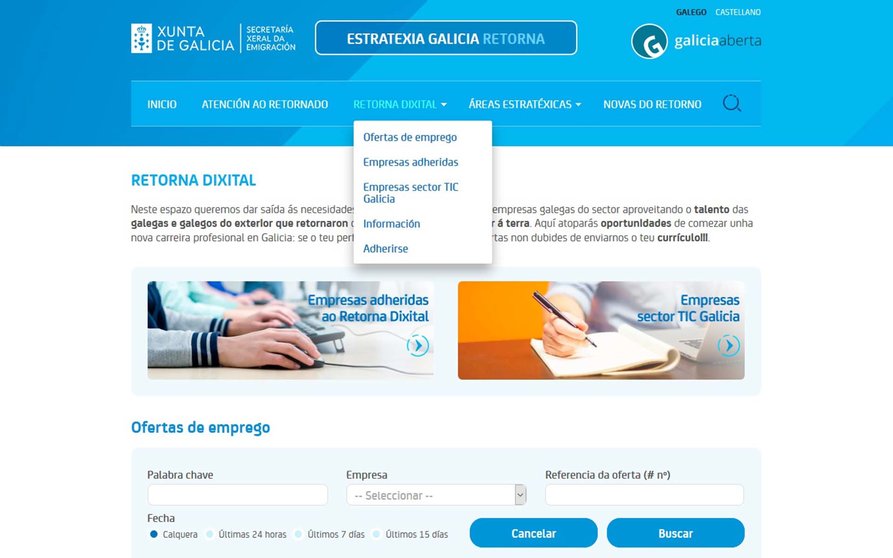 Galicia talento exterior web