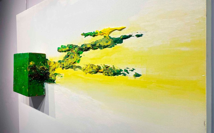 LISBOA (PORTUGAL), 09/10/2021.- Una de las obras del pintor Alberto Reguero, que vuelve a Lisboa con una exposición de sus paisajes abstractos tridimensionales y expandidos, como parte del programa de Mostra Espanha, el certamen bienal que lleva la cultura española a Portugal. EFE/ Alberto Reguera SÓLO USO EDITORIAL / SÓLO DISPONIBLE PARA ILUSTRAR LA NOTICIA QUE ACOMPAÑA (CRÉDITO OBLIGATORIO)
