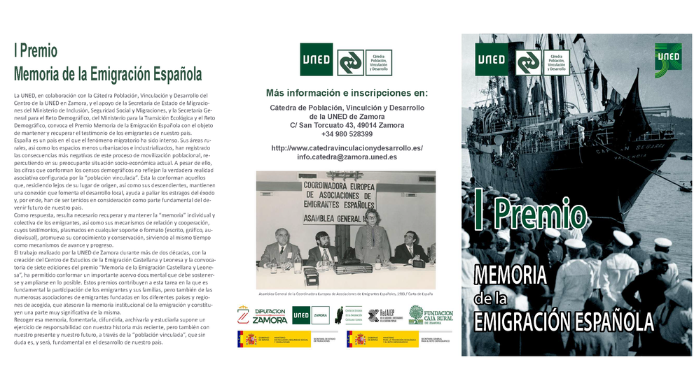 UNED I Premio Memoria de la emigración española
