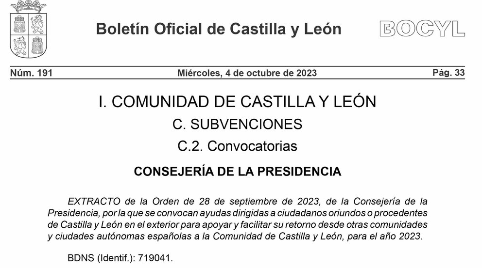 Castilla y León retorno