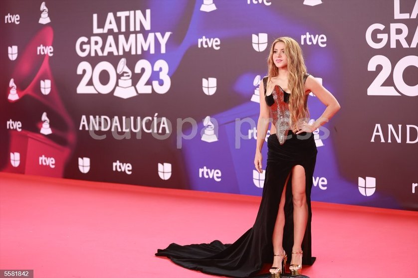 La cantante colombiana Shakira durante la celebración de los Grammy Latinos en Sevilla.