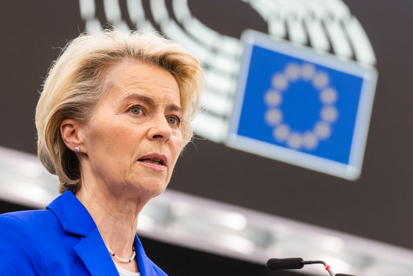 Ursula von der Leyen, durante una sesión del Parlamento Europeo.
