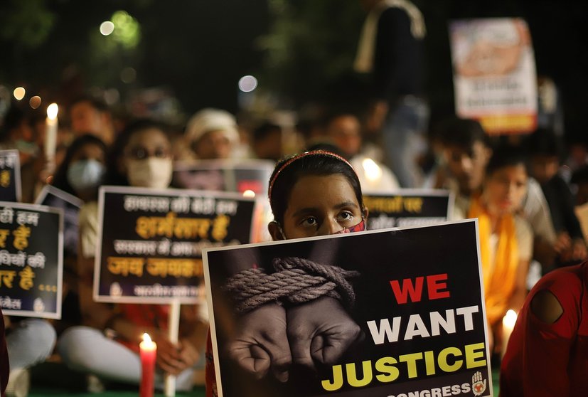 Concentración en la India por la violación de una joven. (EP)