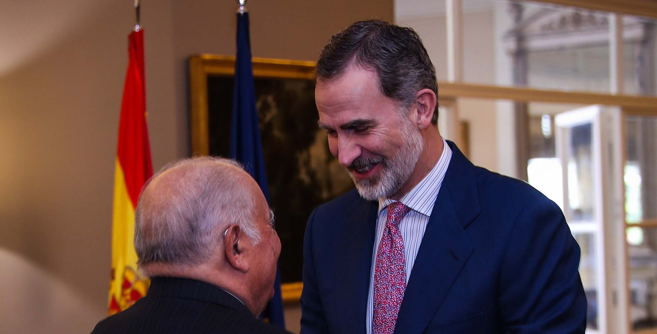 Felipe VI of Spain meets members of the Spanish community living in Uruguay, at the Spanish embassy in Montevideo, Uruguay, 29 February 2020. The king of Spain is paying an official visit for taking part at the investiture of President Luis Lacalle Pou. EFE/ Federico Anfitti
